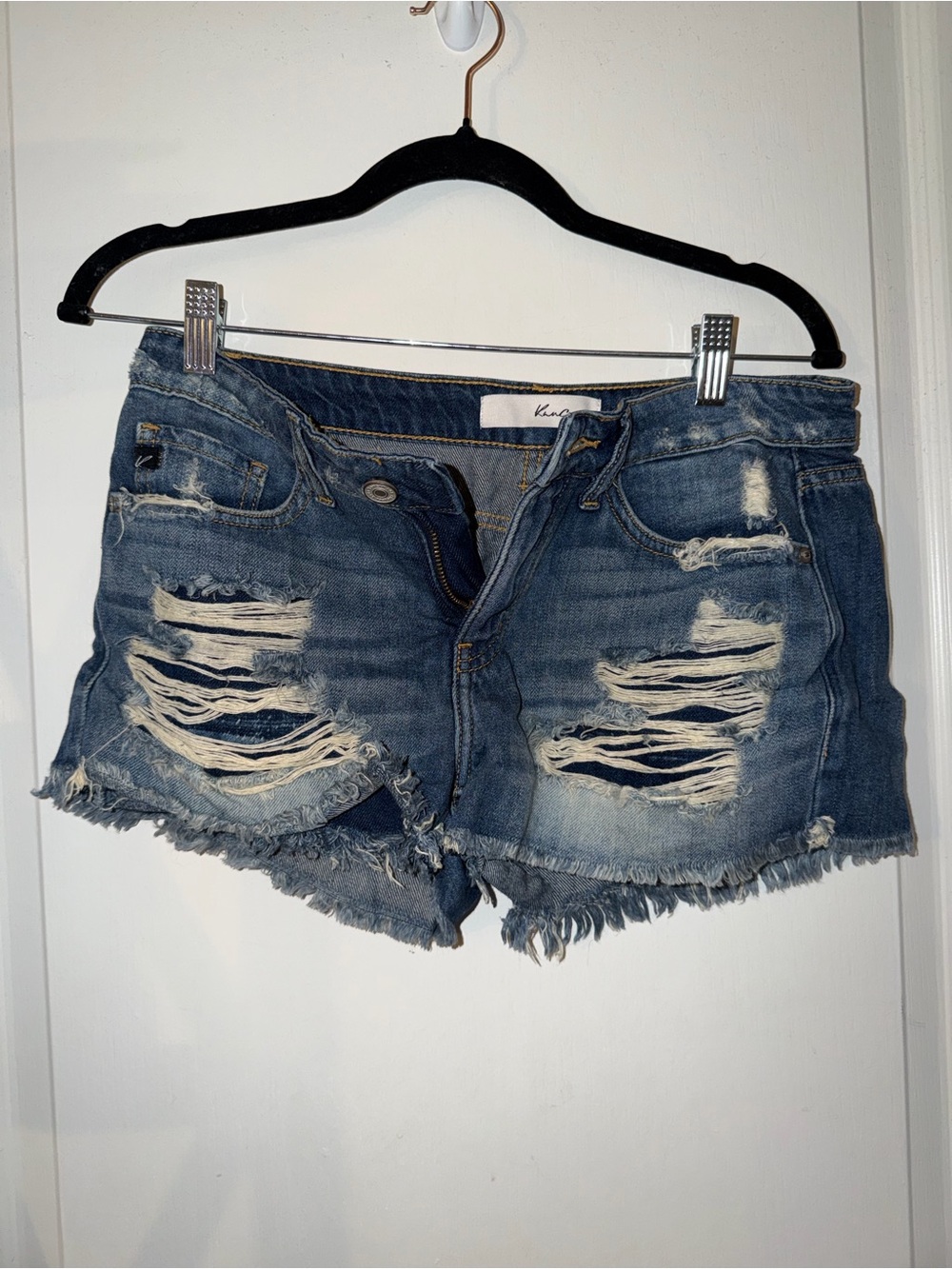 Kancan ripped Jean shorts